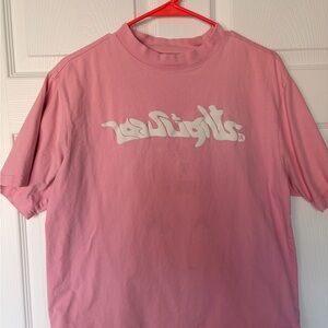 Women's Crewneck Sweatshirt in Light Pink with White Graphic